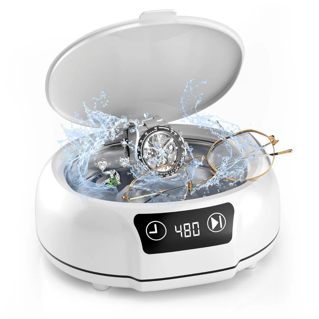 kunphy 700 ml(24.5 oz) 48KHz Ultrasonic Jewelry Cleaner w/ Digital Timers