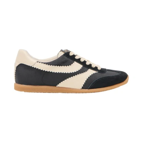 Leather and Nylon Sneakers
