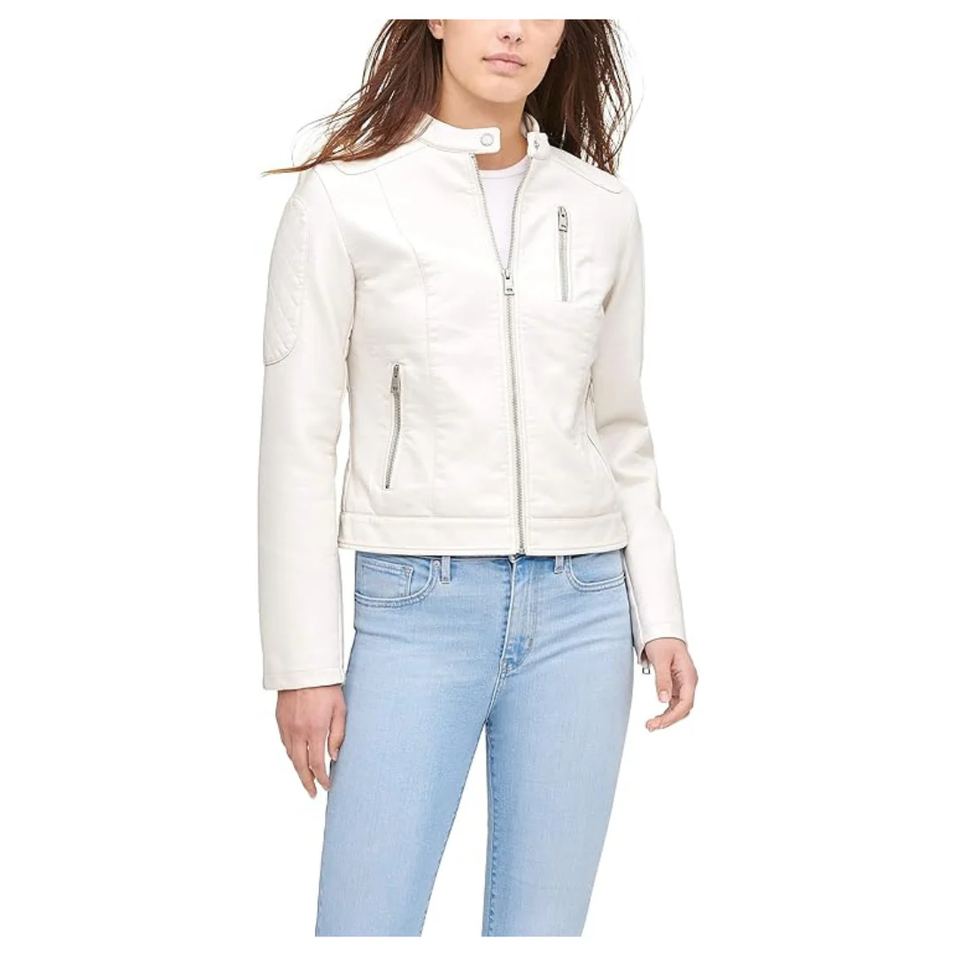 Levi's Women's Size Faux Leather Motocross Racer Jacket (Standard And Plus)
