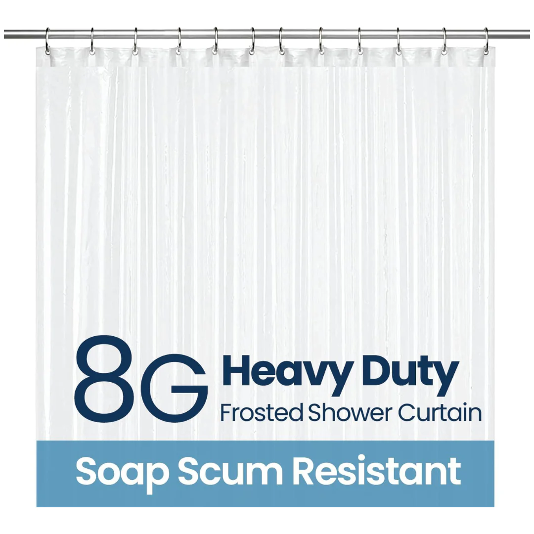 LiBa Waterproof Plastic Shower Curtain (72" x 72")
