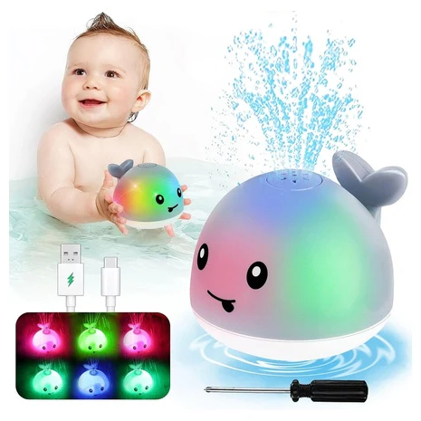 Light Up Whale Bath Toy Sprinkler