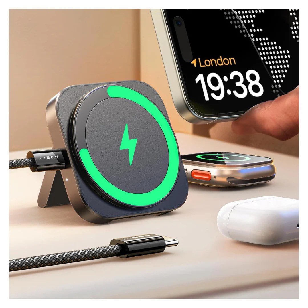 Lisen Magsafe Magnetic Charger Stand (Black)