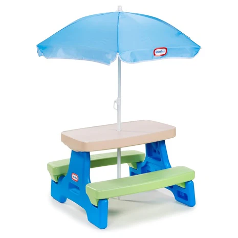 Little Tikes Easy Store Jr. Picnic Table with Umbrella