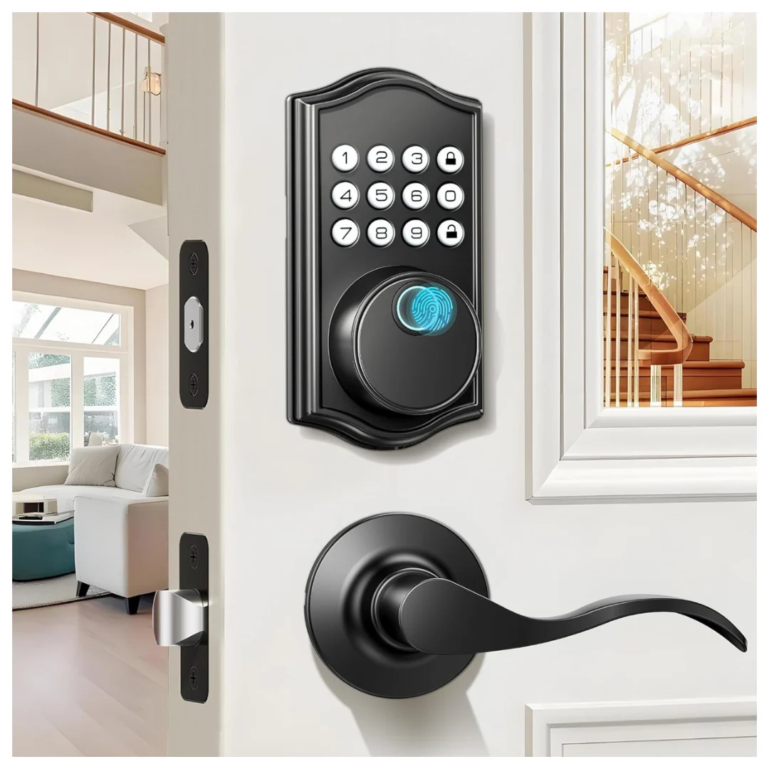 LouCegl Keyless Entry Smart Deadbolt With Handle & 2 Keys