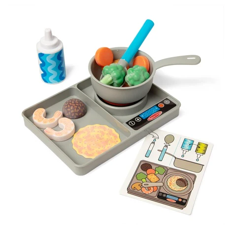 Melissa & Doug Simmer & Stir Stovetop Color Changing Food Play Set