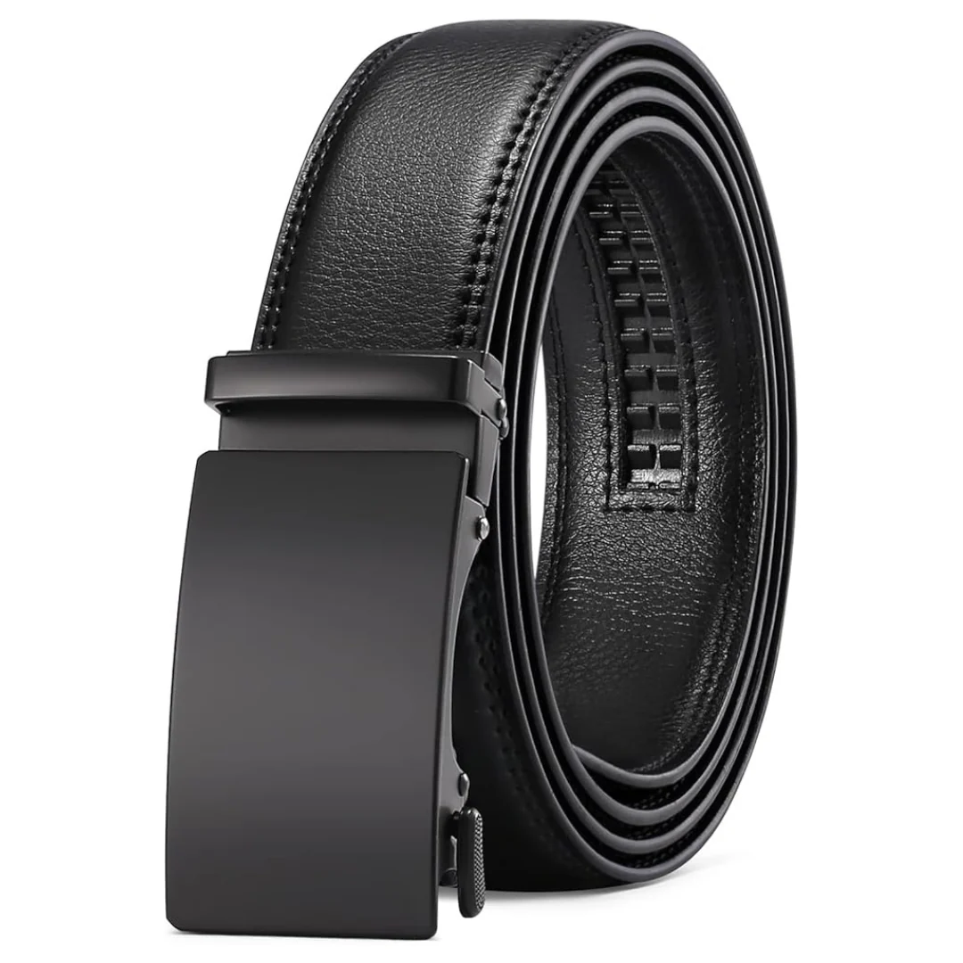 Men's Automatic Ratchet Buckle Leather Belts With Gift Box (Various)