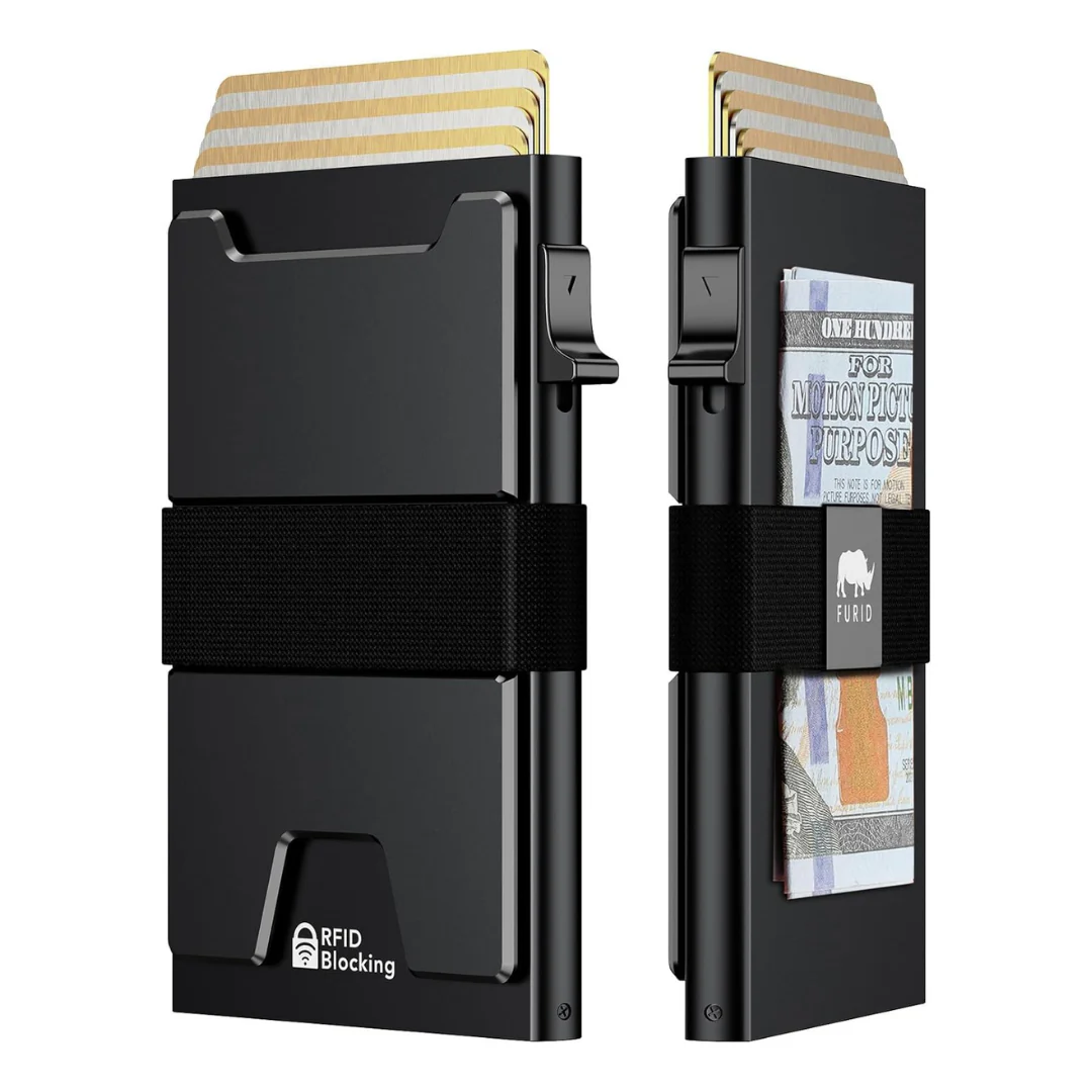 Men's Metal RFID Blocking Front Pocket Smart Card Wallet