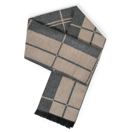 Men's Plaid Cashmere Feel Scarf