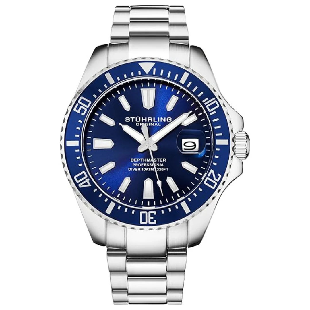 Men's Pro Dive Stainless Steel Sports Watch W/42 MM Case