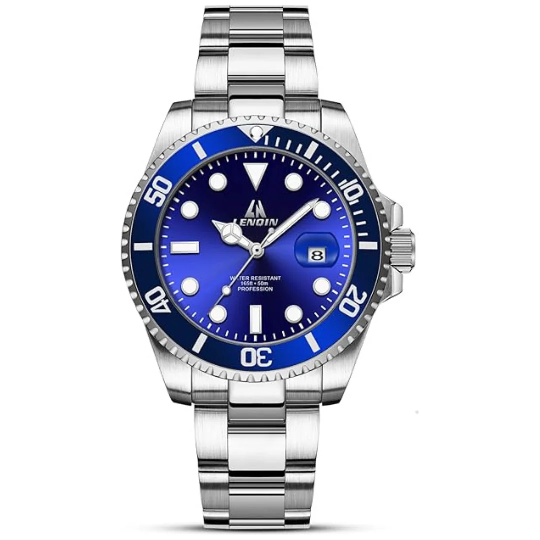 Men's Stainless Steel Waterproof Analog Quartz Watch (Various)