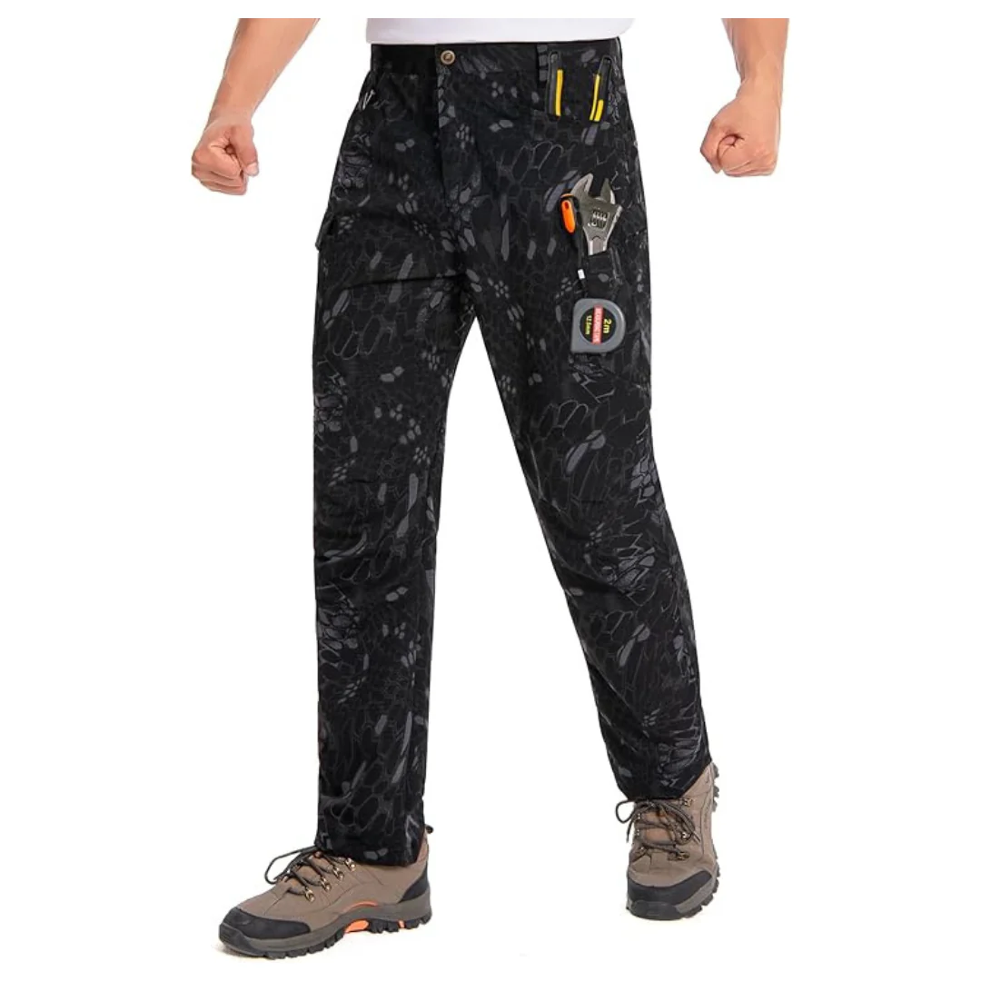 Men's Water Resistant Ripstop Cargo Tactical Pants