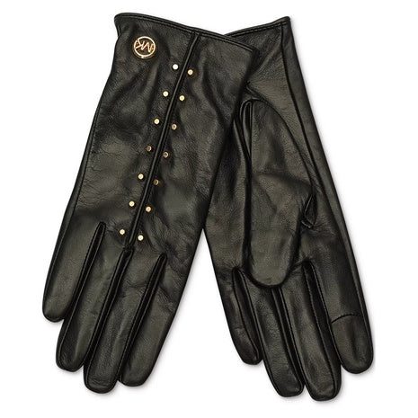 Michael Kors Women's Astor Studded Leather Tech Gloves