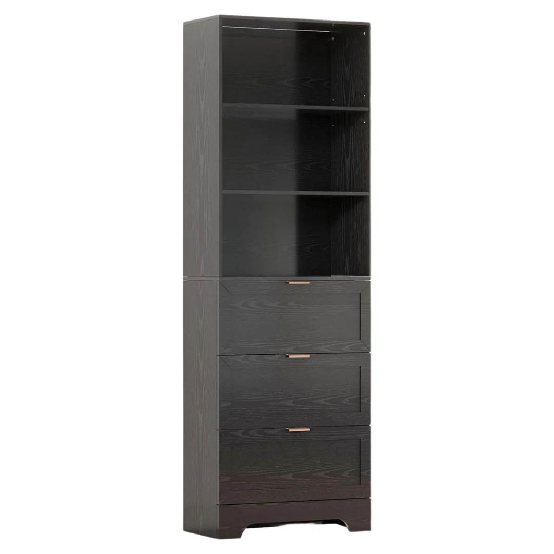 Modern 6 Tier Bookshelves And Bookcases With Drawers