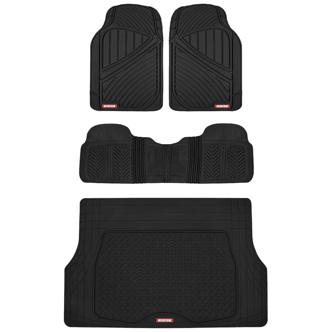 Motor Trend FlexTough Performance All Weather Rubber Car Mats