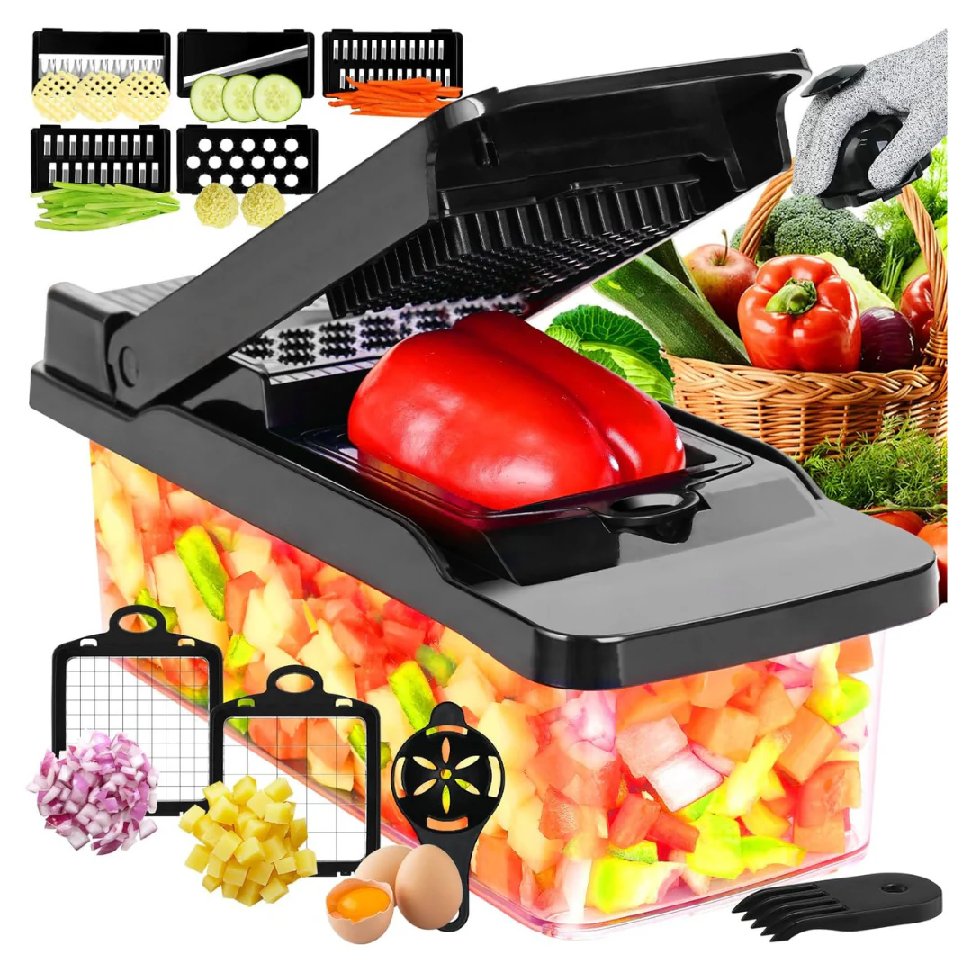 Multifunctional Vegetable Chopper with Container