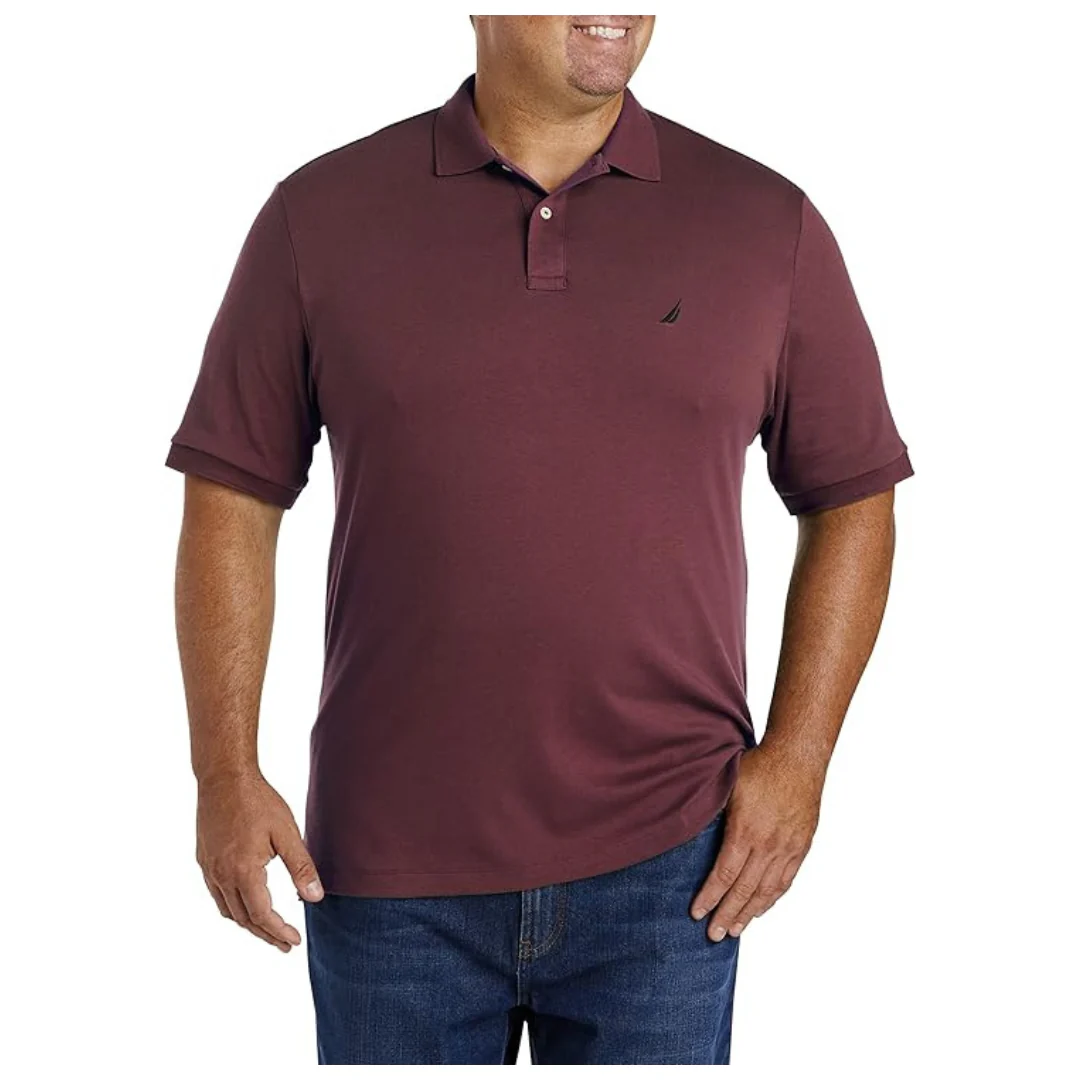 Nautica Men's Classic Short Sleeve Solid Polo Shirt