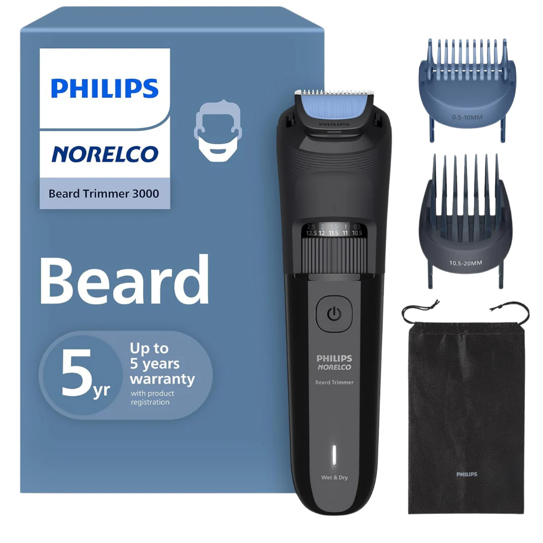 Norelco Philips 100% Waterproof 3000 Series Beard Trimmer