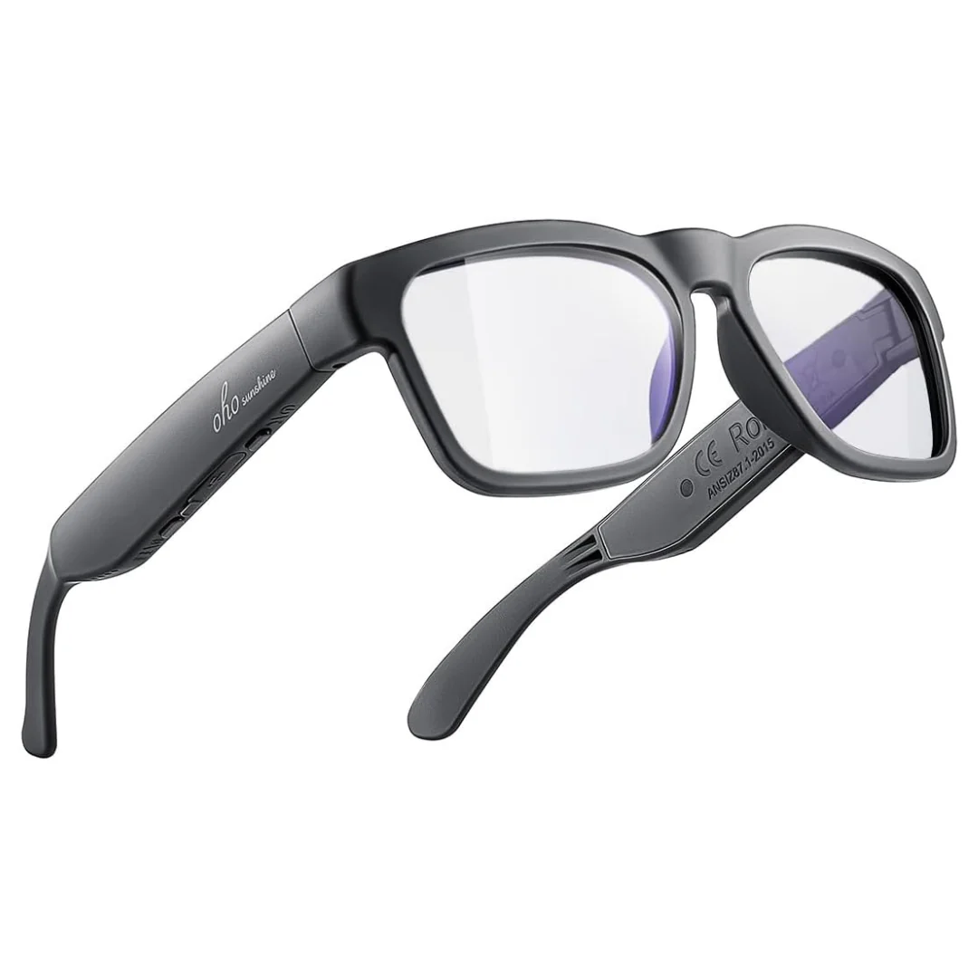 OhO Unisex Smart Safety Glasses With Bluetooth Speaker (Blue Light Lens)