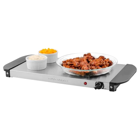 Ovente Stainless Steel Electric Warming Tray with Temp Control