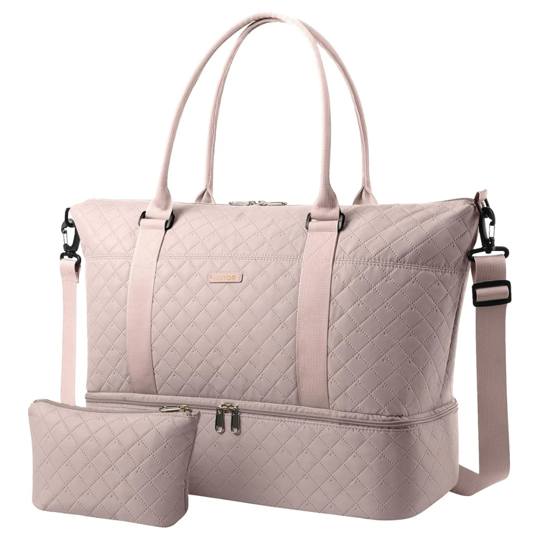 Overnight Travel Duffel Bag With Shoe Compartment