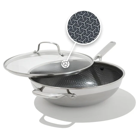 OXO Hybrid 12” Nonstick Wok with Glass Lid
