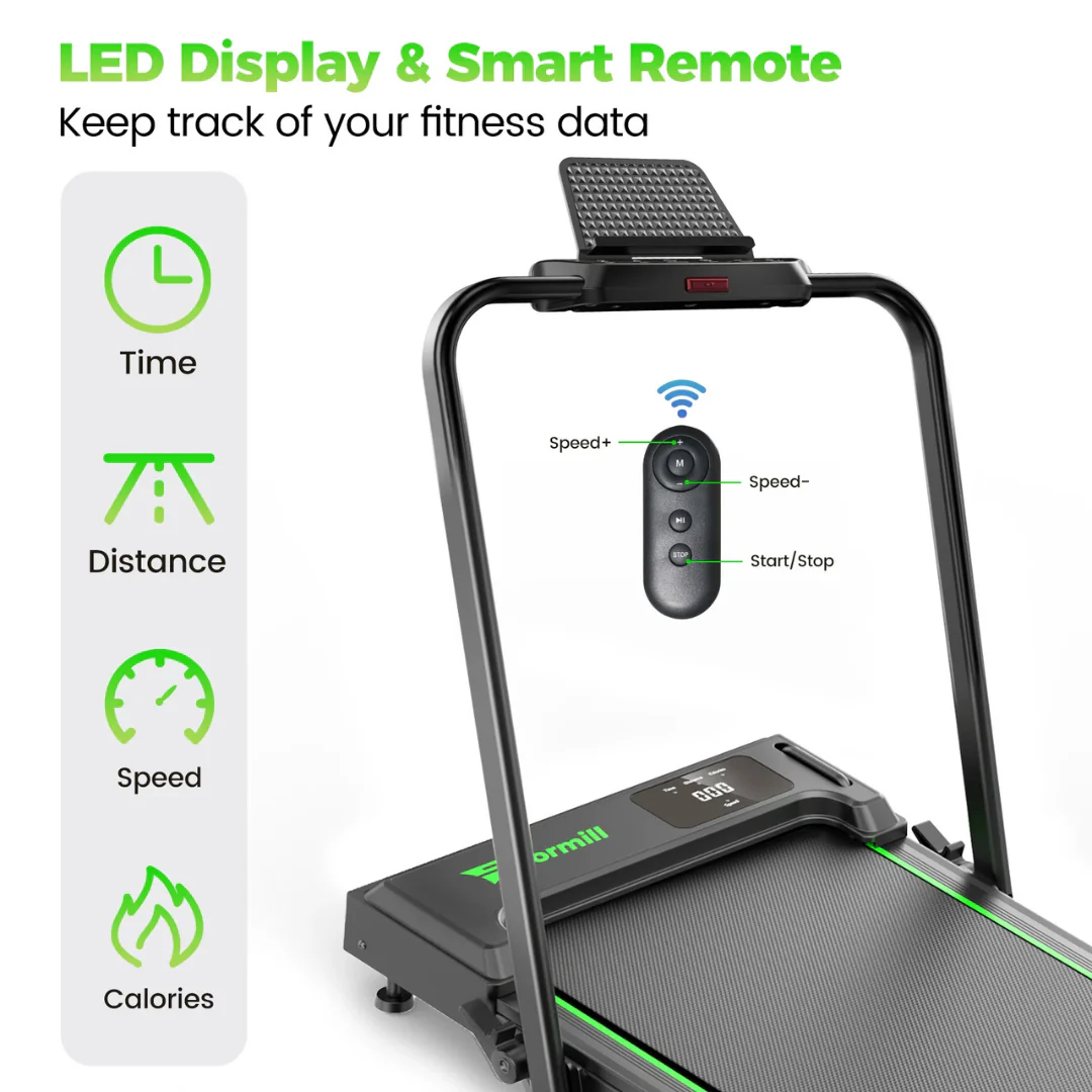 Patbrela 2 in 1 300 Lbs Walking Pad Treadmill with HandleBar