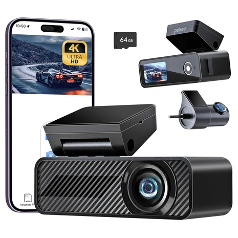 Pelsee P1 Duo 4K & 1080P Dash Cam Front and Rear