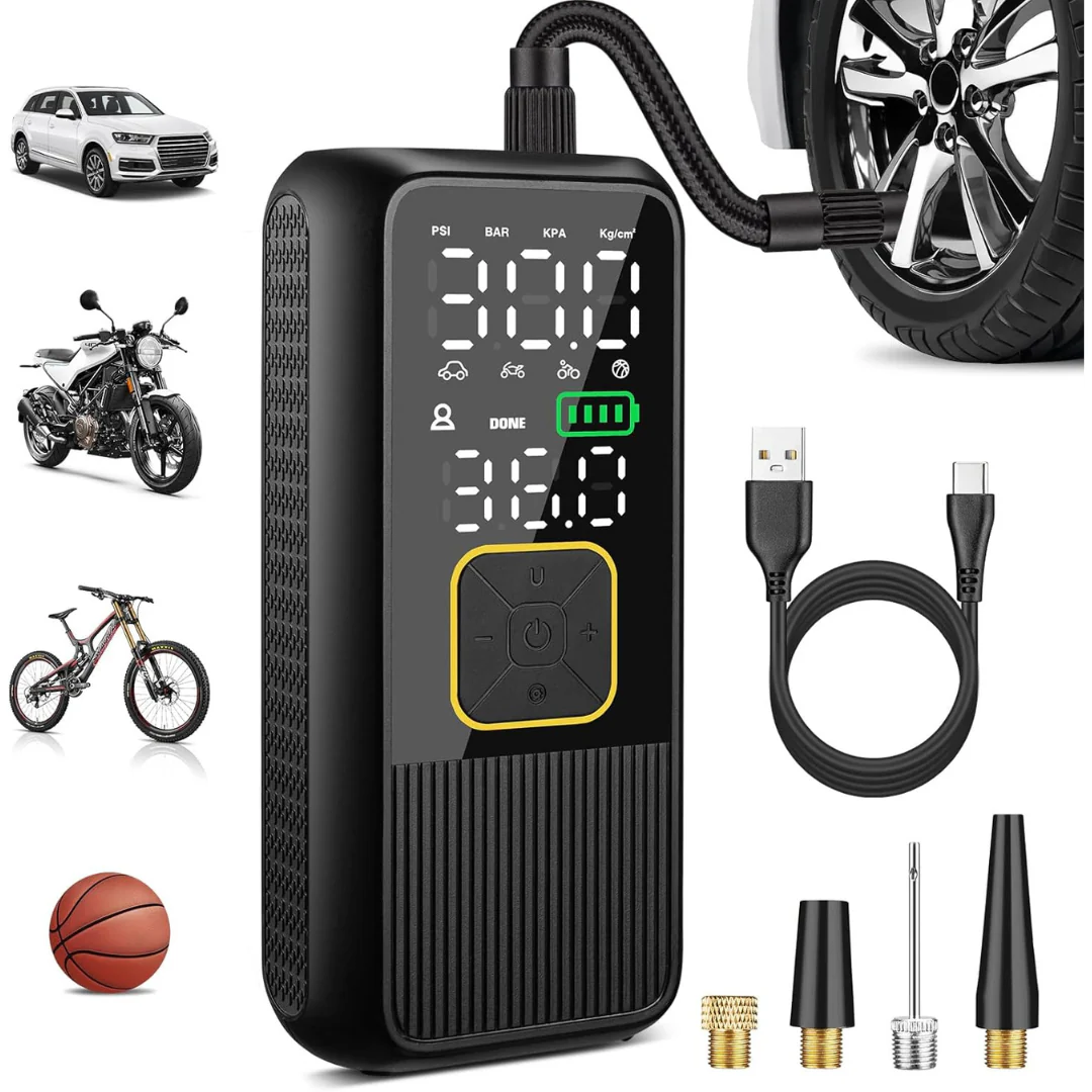 Portable Tire Inflator 150 PSI Smart Air Compressor (2 Colors)