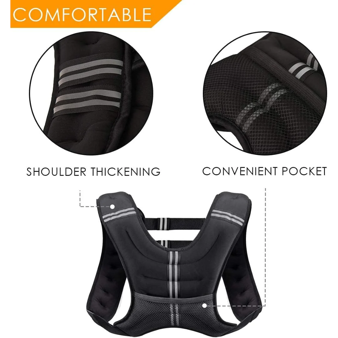 Premium Weighted Vest with Double Adjustable Buckle Straps