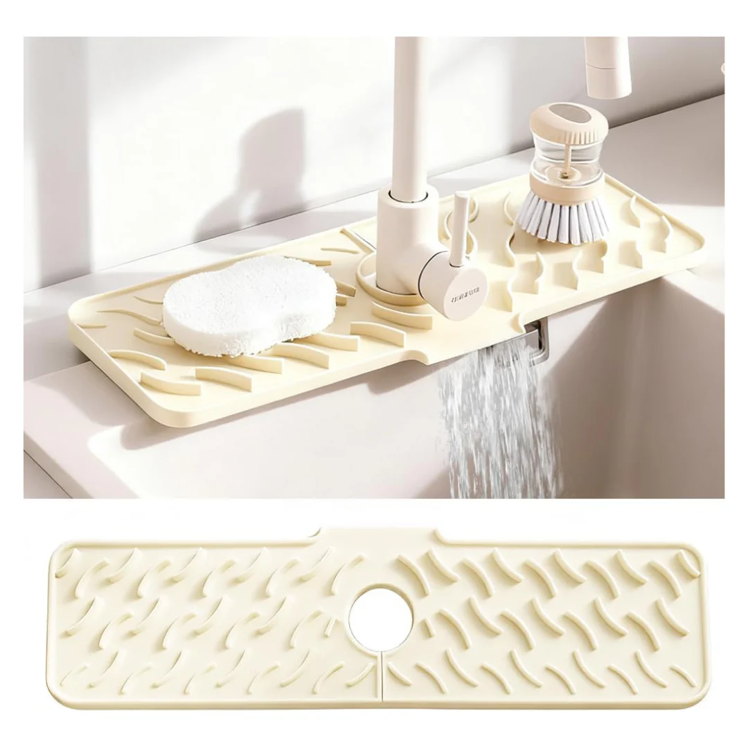 Quick-Drying Silicone Faucet Mat