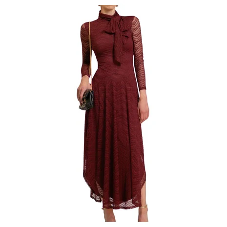 Rachel Roy Women's Beatrice Lace Mock Neck Maxi Dress
