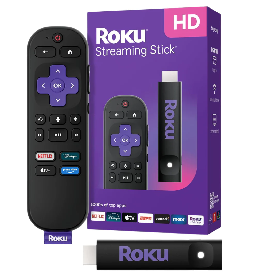 Roku HD Streaming Stick for TV With Voice Remote (2025)