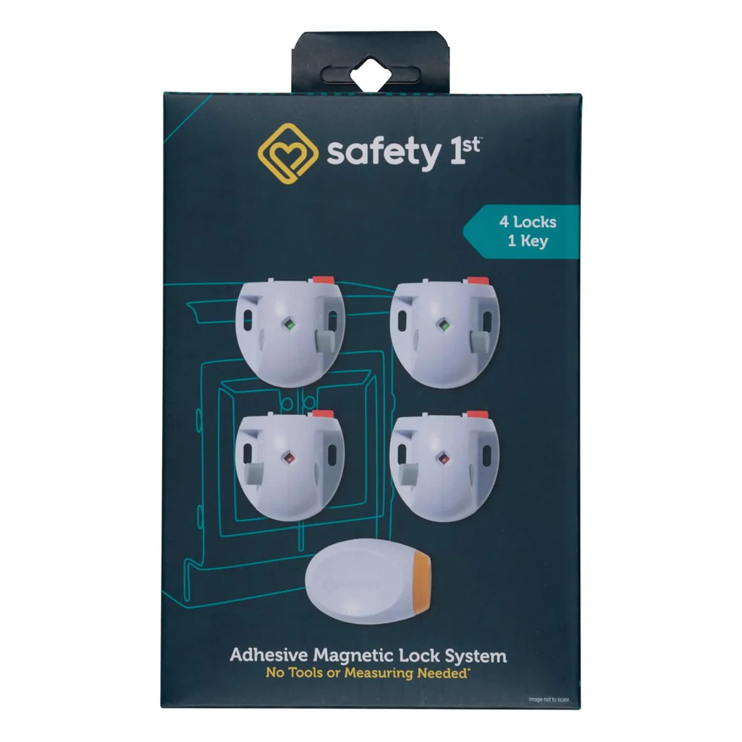 Safety 1st Adhesive Magnetic Lock System (4 Locks With 1 Key)