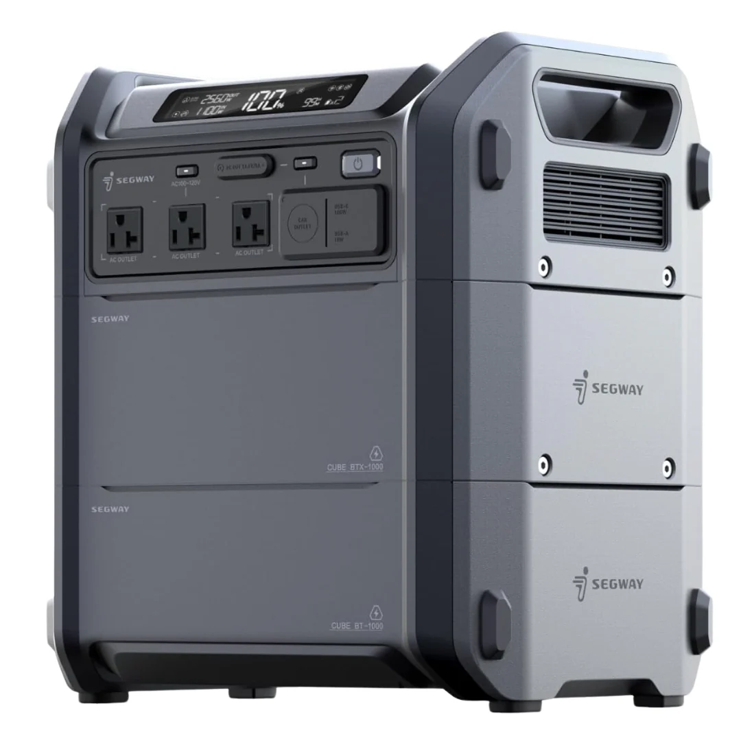 Segway Cube 2000 2048Wh LiFePO4 Portable Power Station W/ 2200W AC Outlets