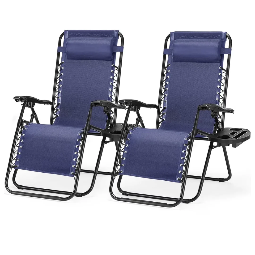 Set Of 2 Aidoly Zero Gravity Foldable Recliner Chair