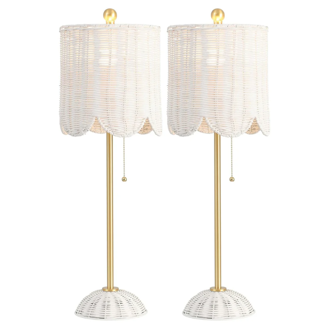 Set Of 2 JONATHAN Y JYL1138B-SET2 27.5" Coastal Bohemian Table Lamp