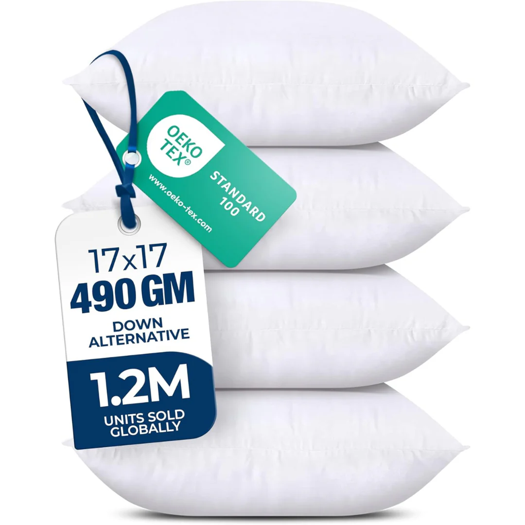 Set Of 4 Utopia Bedding 17'' x 17'' Down Alternative Decorative Throw Pillows