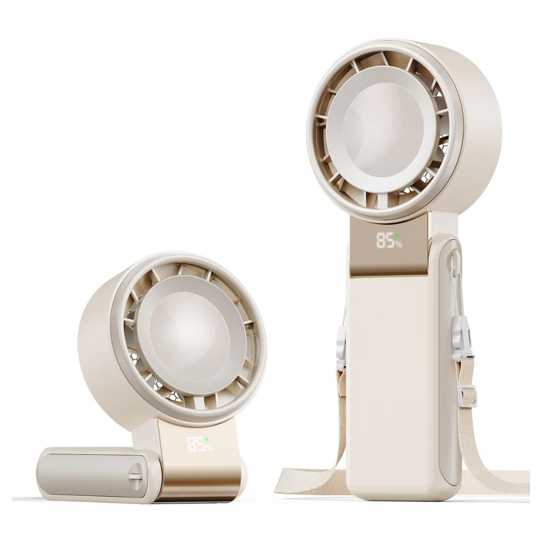 Shewind Portable 4000mAh Rechargeable 5 Speeds Handheld Mini Fan