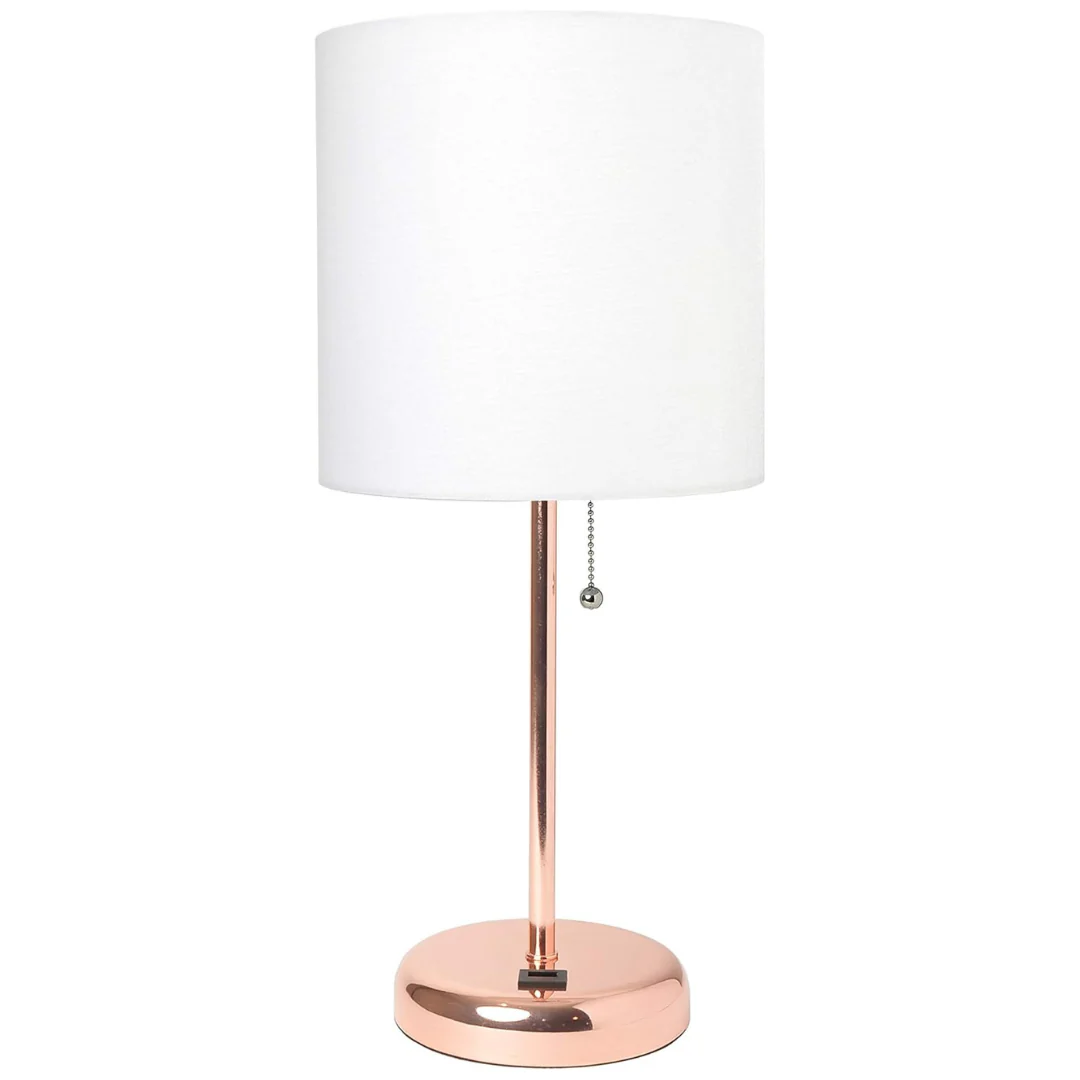 Simple Designs Rose Gold Stick Table Desk Lamp