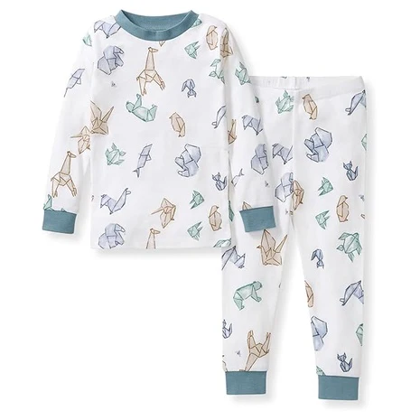 Size 6 Years Animal Origami Print Pajamas