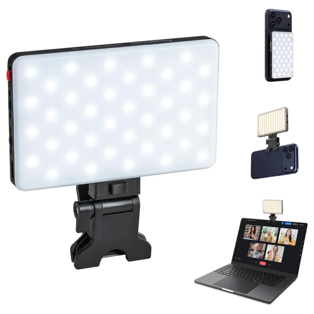 SmallRig M3 120 LEDs 2000mAh Magnetic Selfie Phone Light With Clip