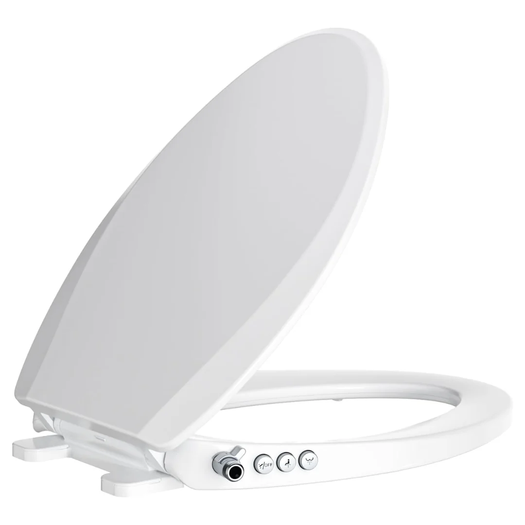 Soft Close Button Control Feminine/Posterior Wash Switch Toilet Seat