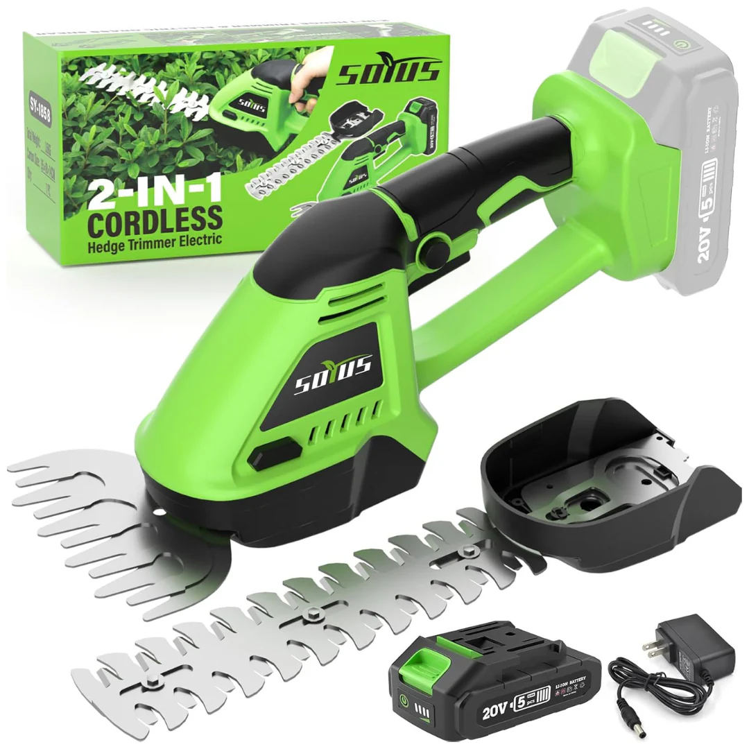 Soyus 2-in-1 Cordless Handheld Hedge Trimmer