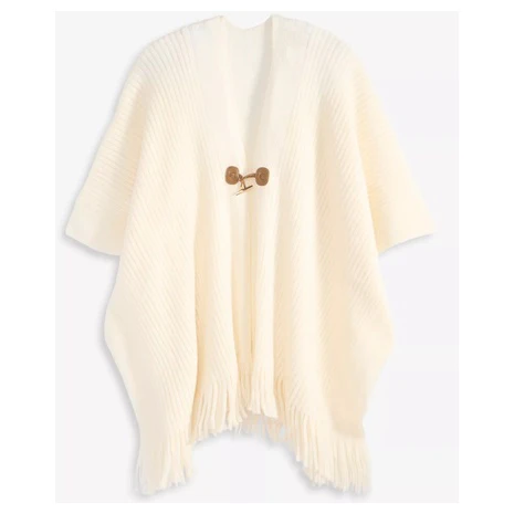 Style & Co Solid Ribbed Toggle Topper,