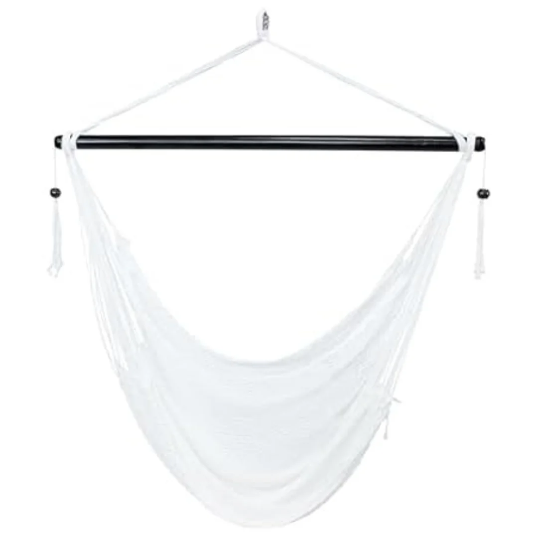 Sunnydaze Outdoor Soft-Spun Polyester Hanging Hammock Chair Swing
