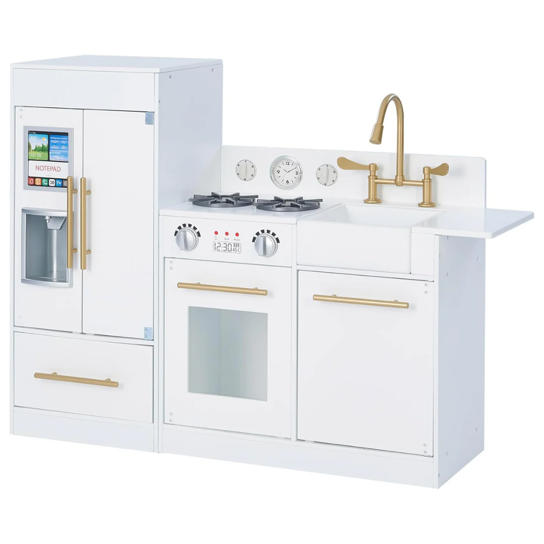 Teamson Kids Little Chef Charlotte Modular Interactive Wooden Play Kitchen