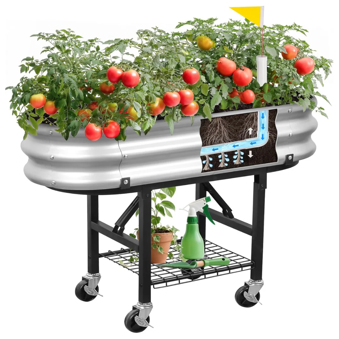 The Home Cult Raised Garden Bed With Wheels