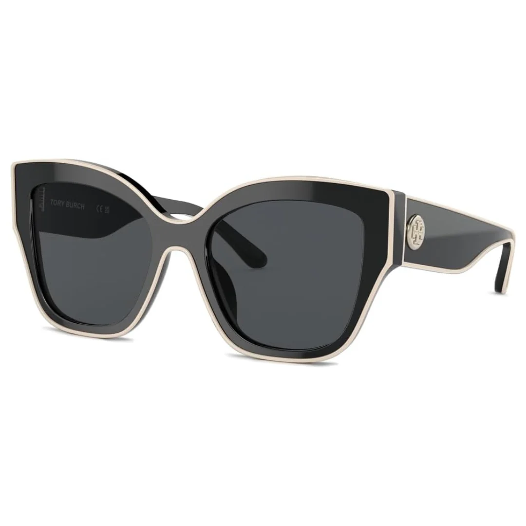 Tory Burch Women's Butterfly Sunglasses With Ivory Piping