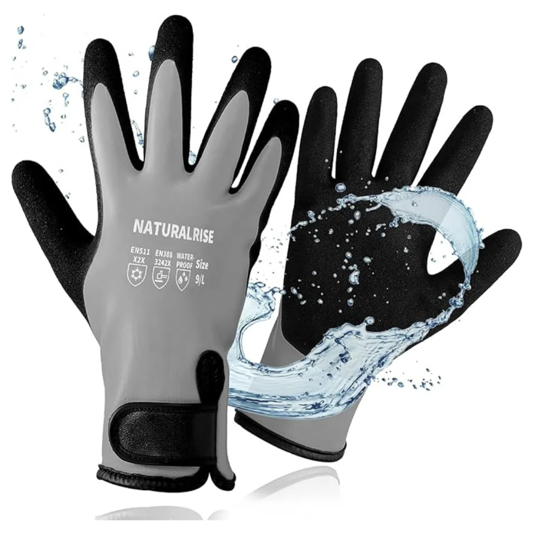 Unisex 100% Waterproof Winter Work Gloves With Grip