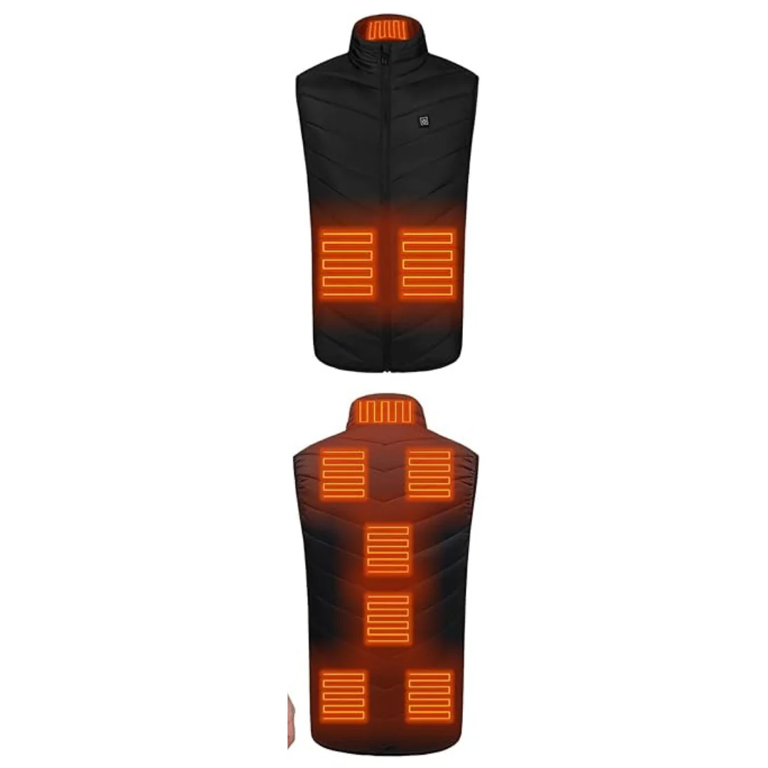 Unisex 9 Heating Zone Heated Vest w/3 Heat Levels